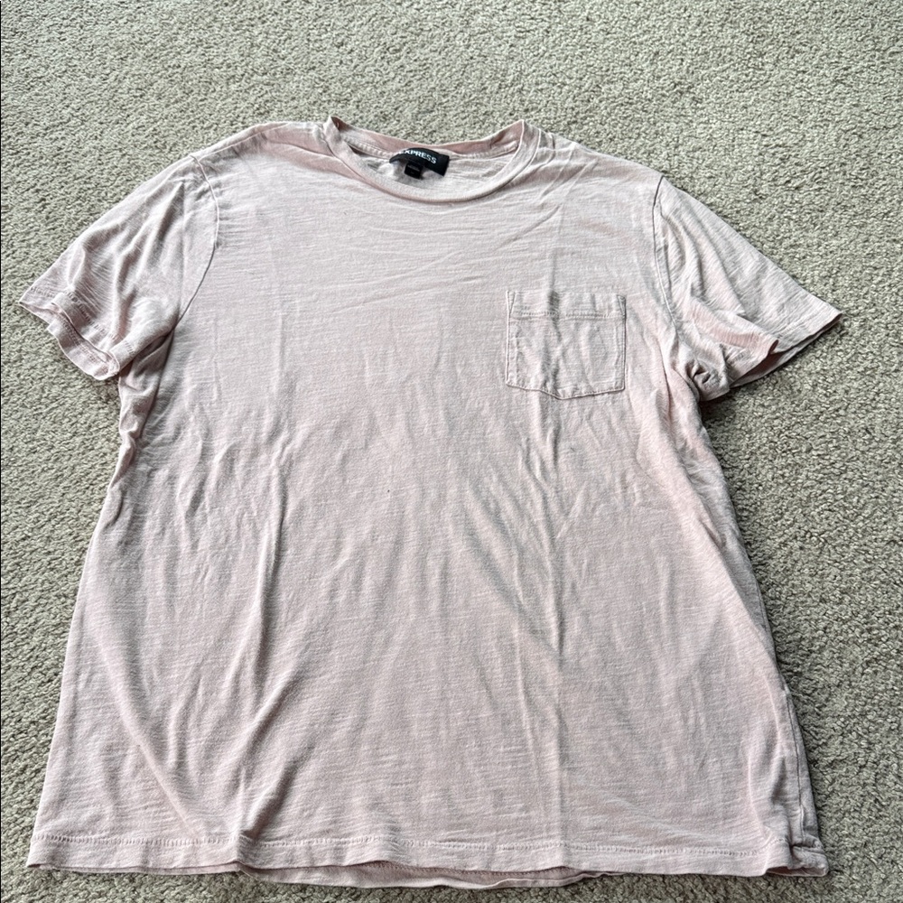 Express Light Pink Short Sleeve Tee